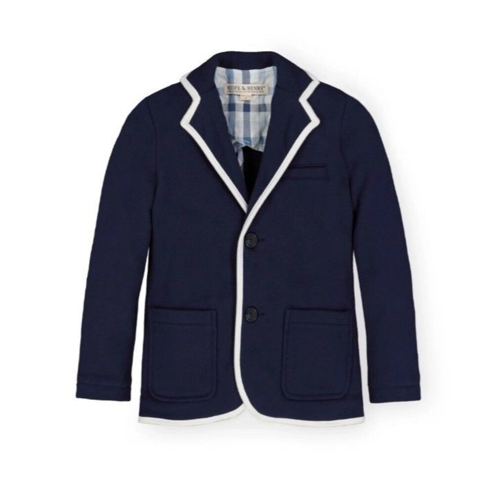 Hope and Henry Rowing Blazer Navy Blue and White trim Size 12-18M New with tags